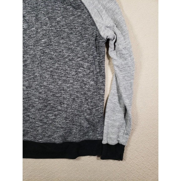 21 Men Sweater Mens Small Gray Colorblock Long Sleeve Full Zip Hoodie Pockets - Picture 5 of 12